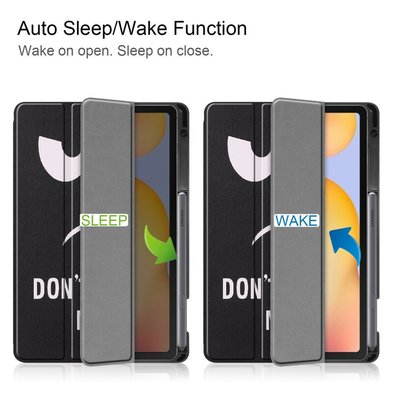 Smart Case Samsung Galaxy Tab S6 Lite Porte-Crayon Don't Touch Me Smart Case Samsung Galaxy Tab S6 Lite Porte-Crayon Don't Touch Me
