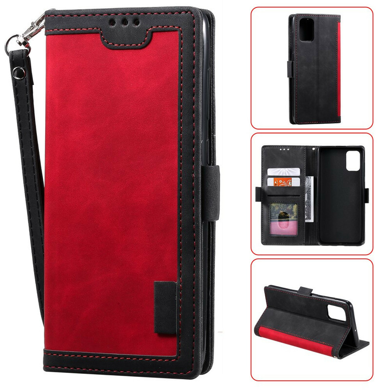 Housse Samsung Galaxy S10 Lite Simili Cuir Bicolore Contours Renforcés Housse Samsung Galaxy S10 Lite Simili Cuir Bicolore Contours Renforcés