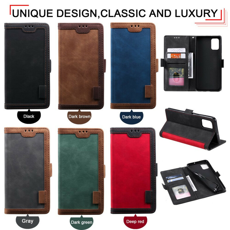 Housse Samsung Galaxy S10 Lite Simili Cuir Bicolore Contours Renforcés Housse Samsung Galaxy S10 Lite Simili Cuir Bicolore Contours Renforcés