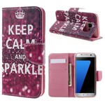 Housse Samsung Galaxy S7 Edge Keep Calm and Sparkle Housse Samsung Galaxy S7 Edge Keep Calm and Sparkle