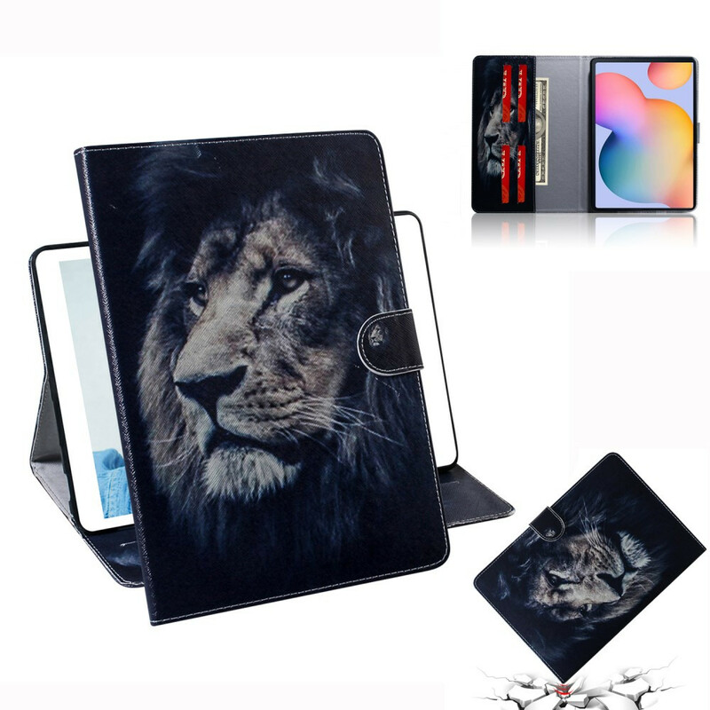 Housse Samsung Galaxy Tab S6 Lite Tête de Lion Housse Samsung Galaxy Tab S6 Lite Tête de Lion