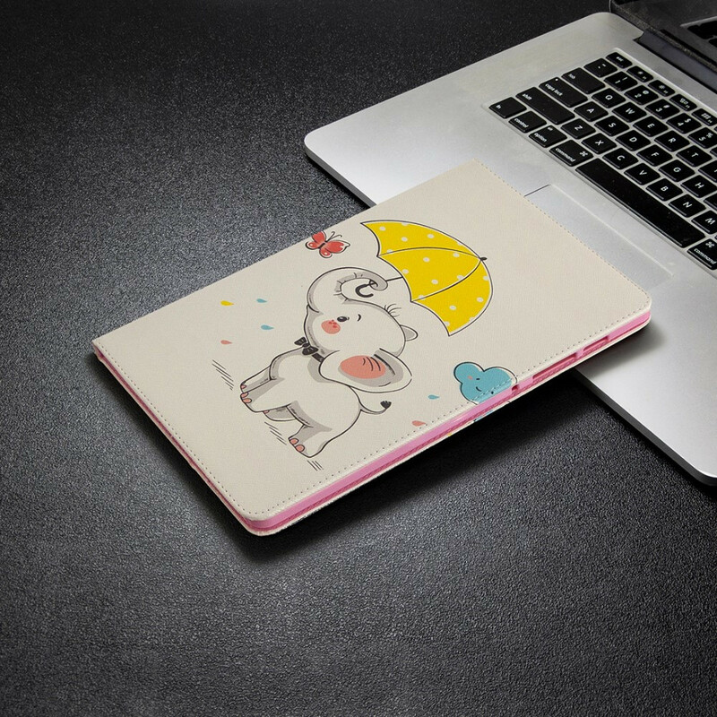 Étui Samsung Galaxy Tab S6 Lite Éléphant sous la Pluie Étui Samsung Galaxy Tab S6 Lite Éléphant sous la Pluie