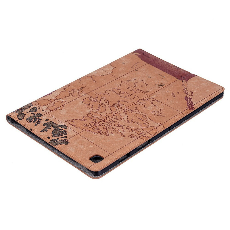 Étui Samsung Galaxy Tab S6 Lite Carte Vintage Étui Samsung Galaxy Tab S6 Lite Carte Vintage