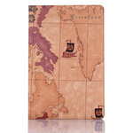 Étui Samsung Galaxy Tab S6 Lite Carte Vintage Étui Samsung Galaxy Tab S6 Lite Carte Vintage