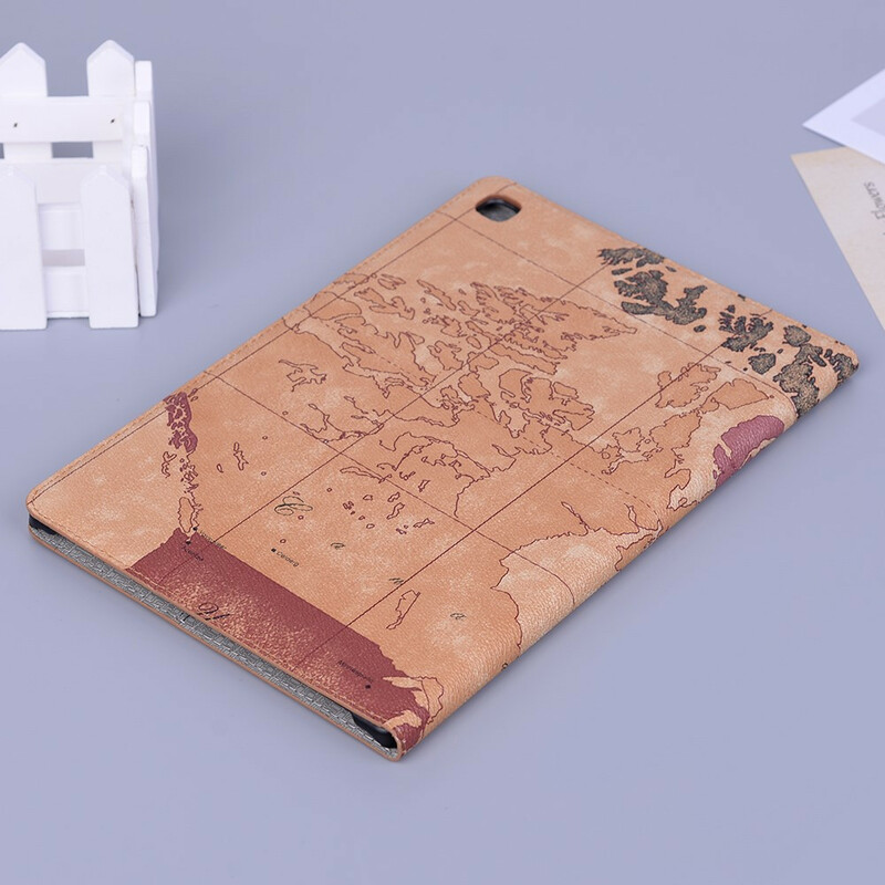 Étui Samsung Galaxy Tab S6 Lite Carte Vintage Étui Samsung Galaxy Tab S6 Lite Carte Vintage