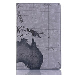 Étui Samsung Galaxy Tab S6 Lite Carte Vintage Étui Samsung Galaxy Tab S6 Lite Carte Vintage