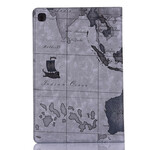 Étui Samsung Galaxy Tab S6 Lite Carte Vintage Étui Samsung Galaxy Tab S6 Lite Carte Vintage