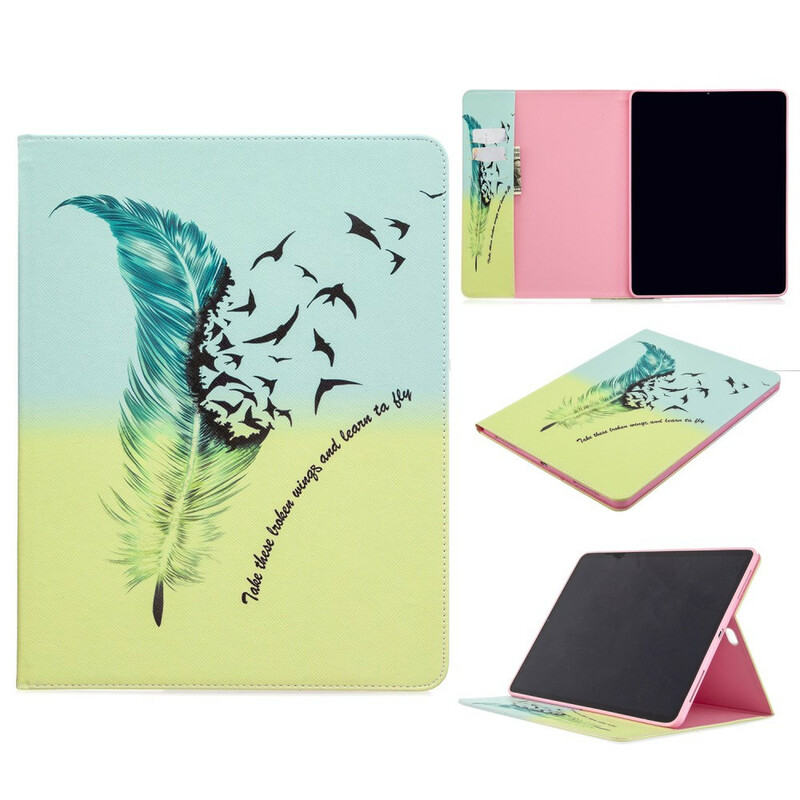 Housse iPad Pro 12.9" (2020) Motif Imprimé Plume Housse iPad Pro 12.9" (2020) Motif Imprimé Plume