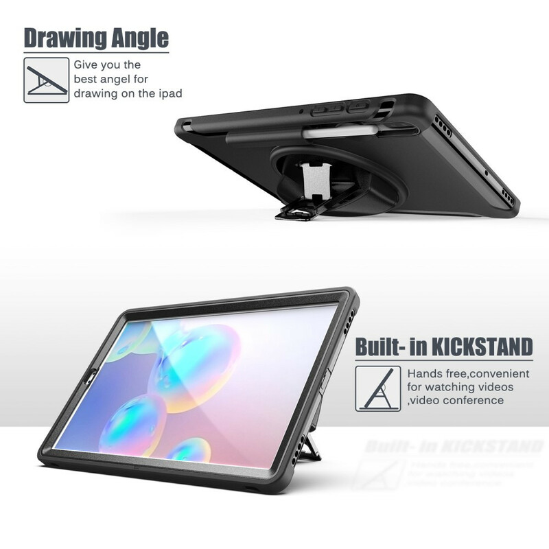 Coque Samsung Galaxy Tab S6 Triple Protection avec Sangle et Support Coque Samsung Galaxy Tab S6 Triple Protection avec Sangle et Support