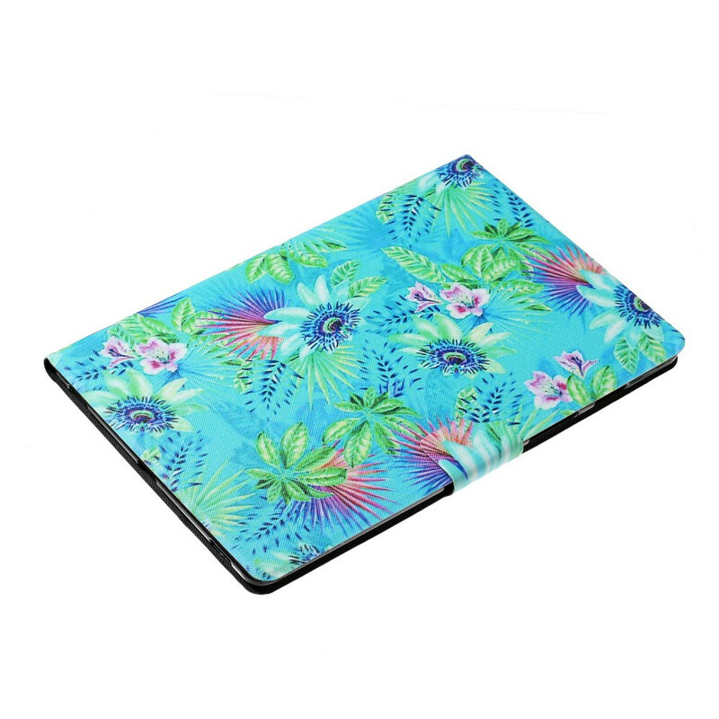 Housse Samsung Galaxy Tab S5e Fleurs et Feuilles Housse Samsung Galaxy Tab S5e Fleurs et Feuilles