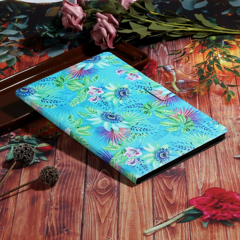 Housse Samsung Galaxy Tab S5e Fleurs et Feuilles Housse Samsung Galaxy Tab S5e Fleurs et Feuilles