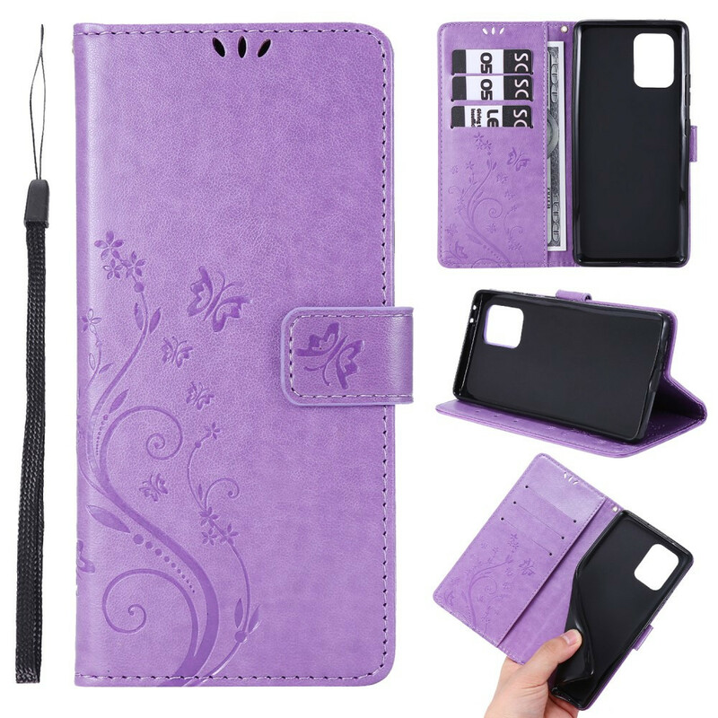 Housse Samsung Galaxy S10 Lite Papillons et Fleurs Housse Samsung Galaxy S10 Lite Papillons et Fleurs