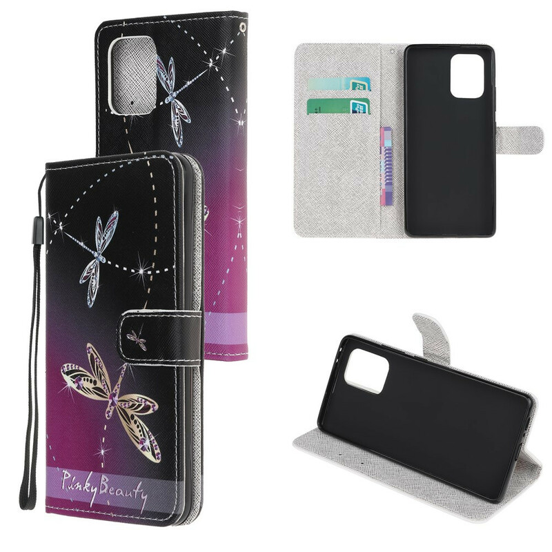 Housse Samsung Galaxy S10 Lite Libellules à Lanière Housse Samsung Galaxy S10 Lite Libellules à Lanière