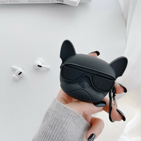 Coque AirPods Pro Chien 3D avec Anneau