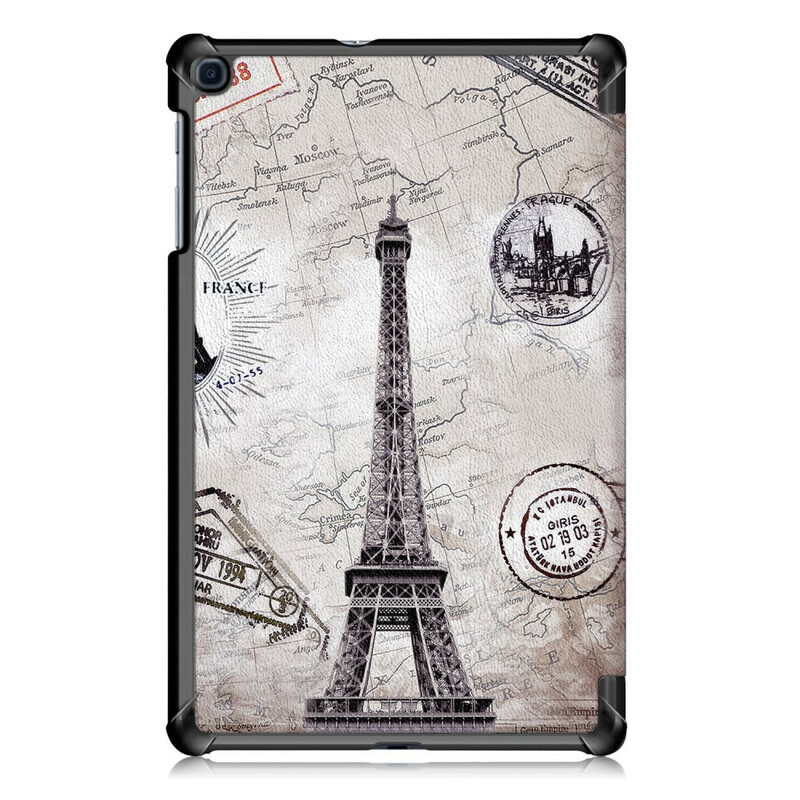 Smart Case Samsung Galaxy Tab A 10. (2019) Renforcée Tour Eiffel Rétro