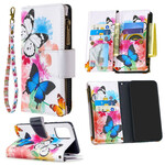 Housse Samsung Galaxy S10 Lite Poche Zippée Papillons Housse Samsung Galaxy S10 Lite Poche Zippée Papillons