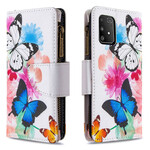 Housse Samsung Galaxy S10 Lite Poche Zippée Papillons Housse Samsung Galaxy S10 Lite Poche Zippée Papillons
