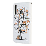 Housse Huawei Y6p Funky Cats à Lanière Housse Huawei Y6p Funky Cats à Lanière