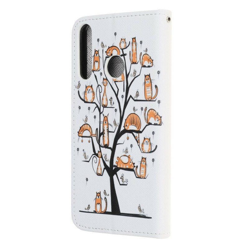 Housse Huawei Y6p Funky Cats à Lanière Housse Huawei Y6p Funky Cats à Lanière