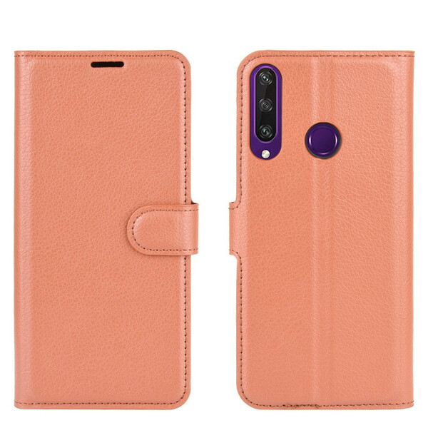 Housse Huawei Y6p Simili Cuir Litchi Classique