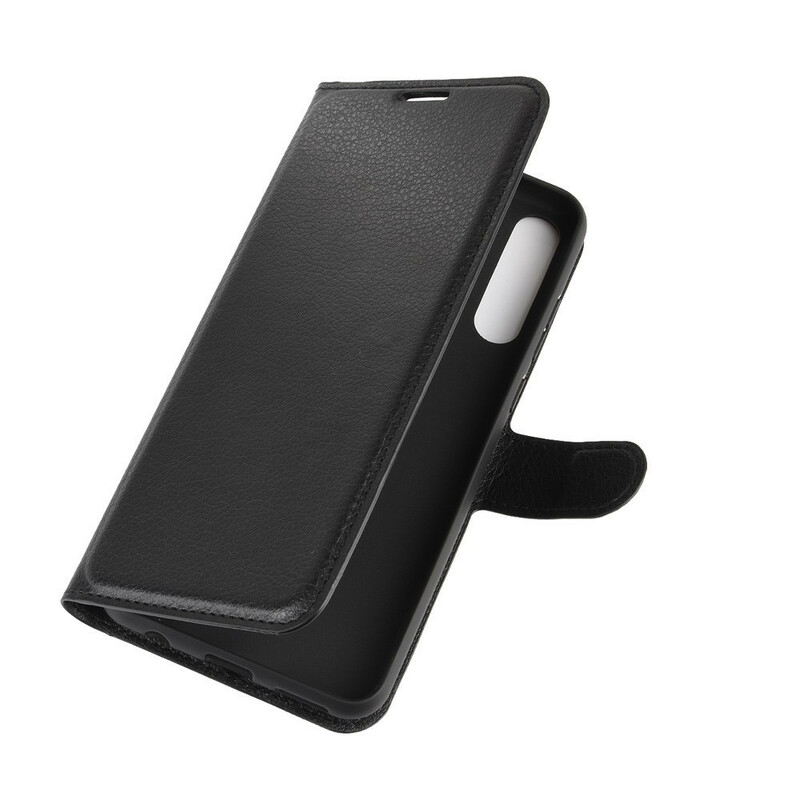 Housse Huawei Y6p Simili Cuir Litchi Classique Housse Huawei Y6p Simili Cuir Litchi Classique
