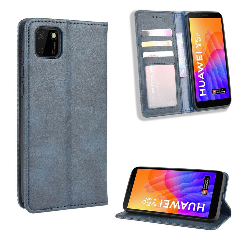 Flip Cover Huawei Y5p Effet Cuir Vintage Stylisé Flip Cover Huawei Y5p Effet Cuir Vintage Stylisé