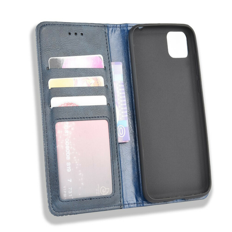 Flip Cover Huawei Y5p Effet Cuir Vintage Stylisé Flip Cover Huawei Y5p Effet Cuir Vintage Stylisé