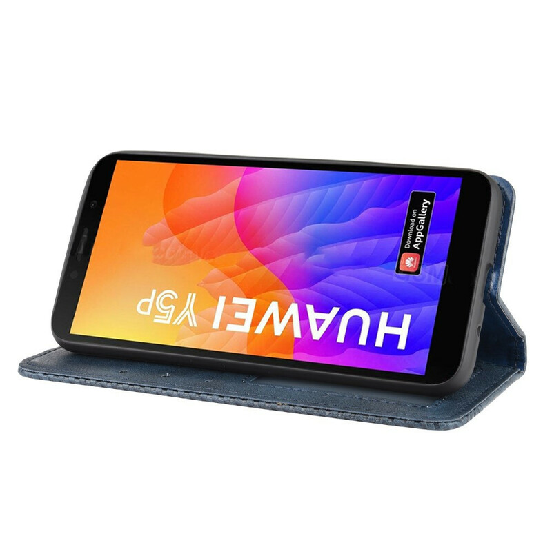 Flip Cover Huawei Y5p Effet Cuir Vintage Stylisé Flip Cover Huawei Y5p Effet Cuir Vintage Stylisé
