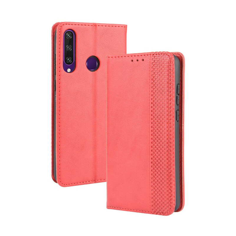 Flip Cover Huawei Y6p Effet Cuir Vintage Stylisé