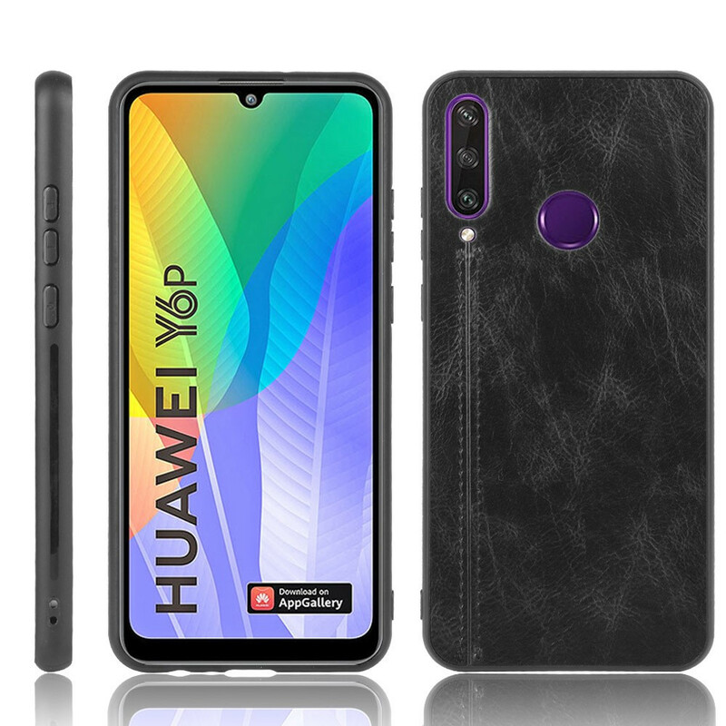 Coque Huawei Y6p Effet Cuir Couture Coque Huawei Y6p Effet Cuir Couture