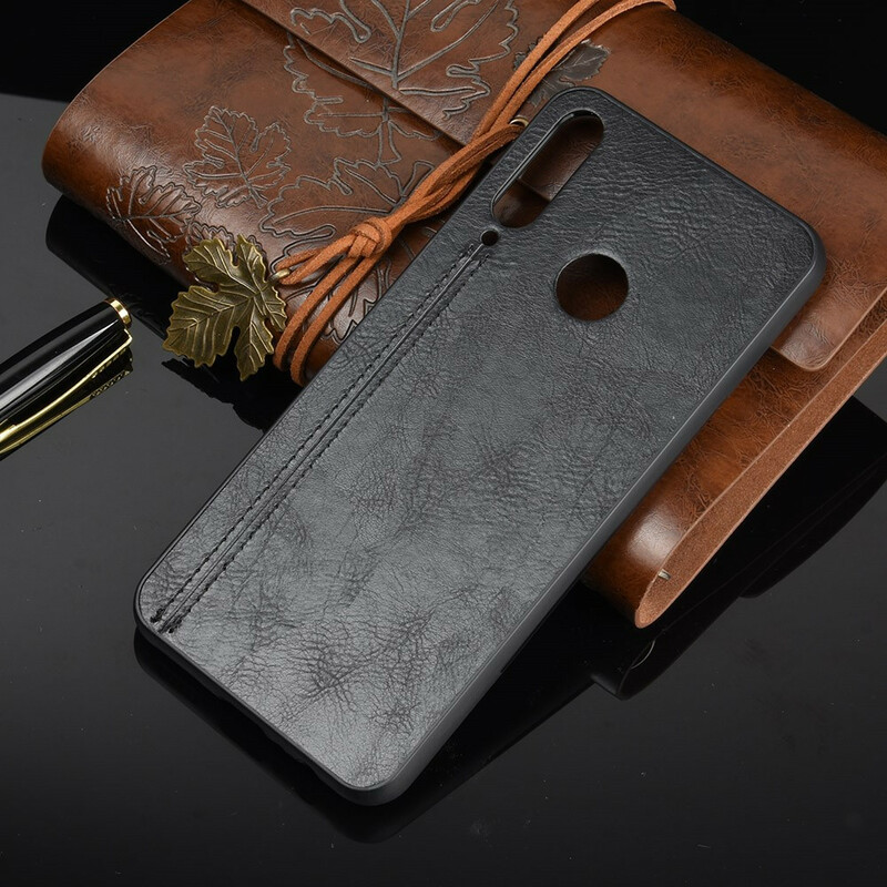 Coque Huawei Y6p Effet Cuir Couture Coque Huawei Y6p Effet Cuir Couture