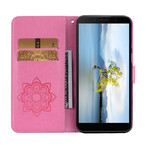 Housse Huawei Y5p Hibou Mandala et Breloque Housse Huawei Y5p Hibou Mandala et Breloque