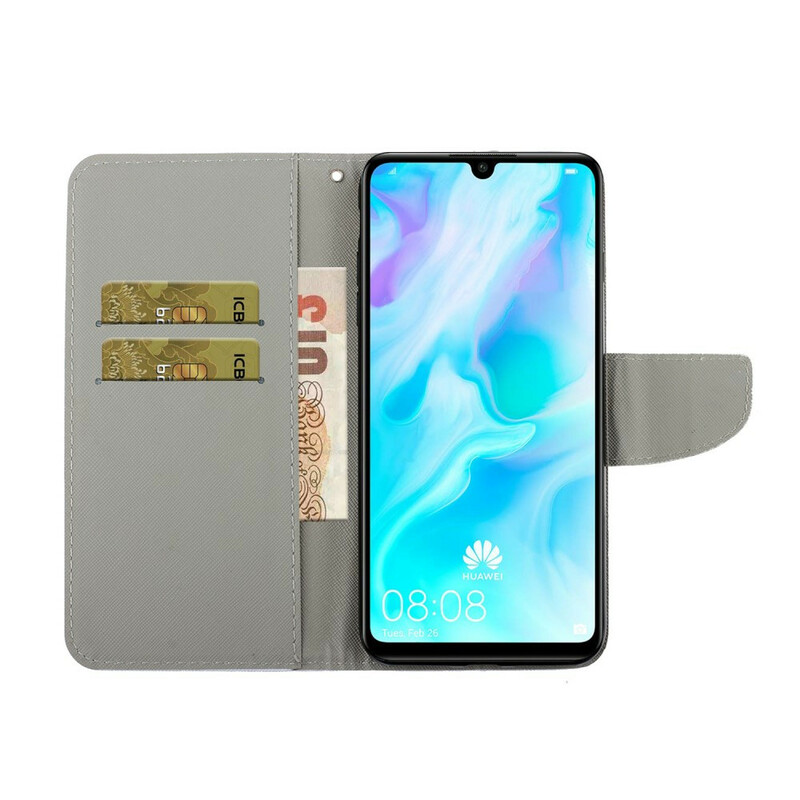 Housse Huawei Y6p Marguerites à Lanière Housse Huawei Y6p Marguerites à Lanière