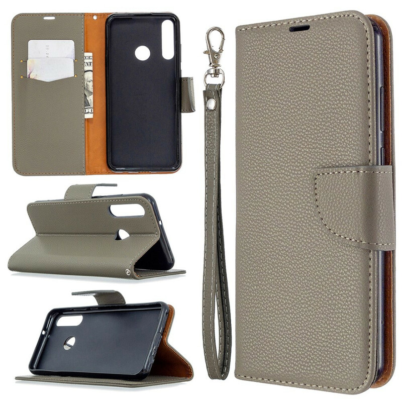 Housse Huawei Y6p Litchi Rabat Oblique Housse Huawei Y6p Litchi Rabat Oblique