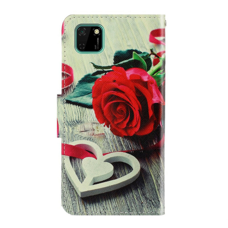 Housse Huawei Y5p Rose Romantique à Lanière