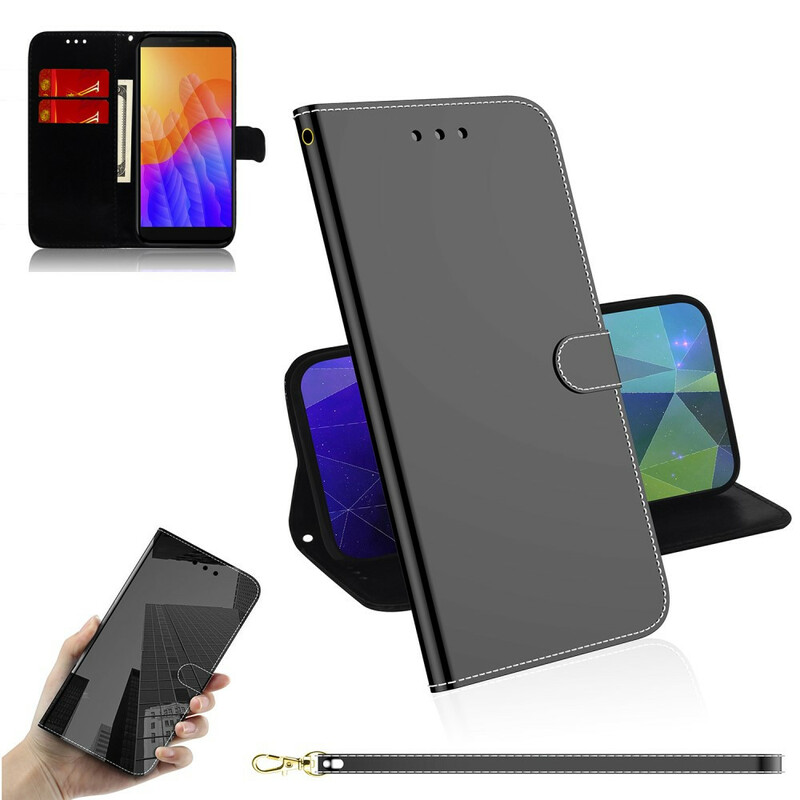 Housse Huawei Y5p Simili Cuir Couverture Miroir Housse Huawei Y5p Simili Cuir Couverture Miroir