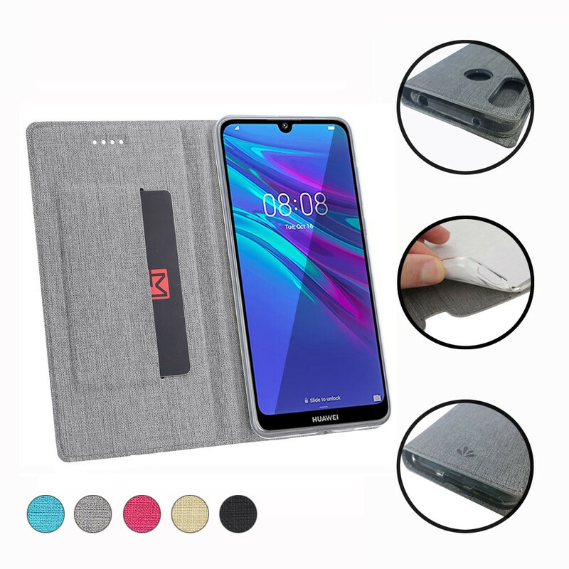 Flip Cover Huawei Y7 2019 Texturée Flip Cover Huawei Y7 2019 Texturée