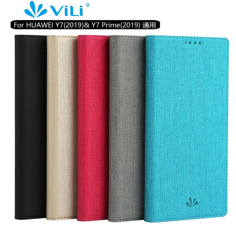 Flip Cover Huawei Y7 2019 Texturée Flip Cover Huawei Y7 2019 Texturée