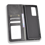 Flip Cover Samsung Galaxy Note 20 Effet Cuir Vintage Stylisé Flip Cover Samsung Galaxy Note 20 Effet Cuir Vintage Stylisé