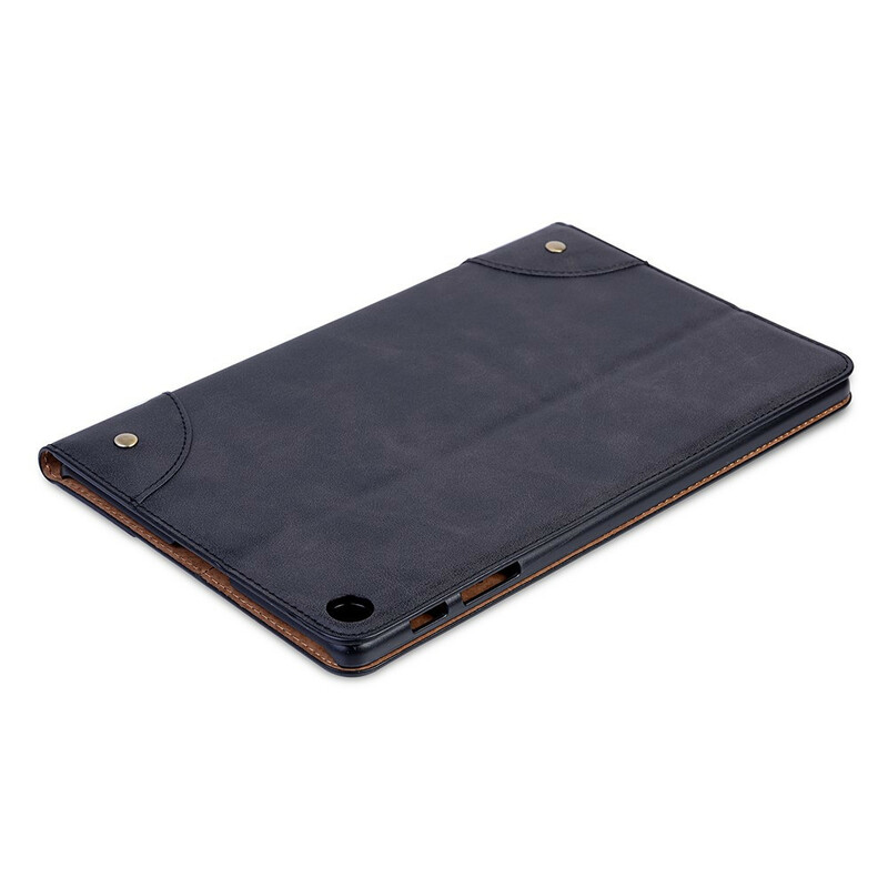 Étui Samsung Galaxy Tab A 10.1 (2019) Simili Cuir Vintage Rivets Étui Samsung Galaxy Tab A 10.1 (2019) Simili Cuir Vintage Rivets