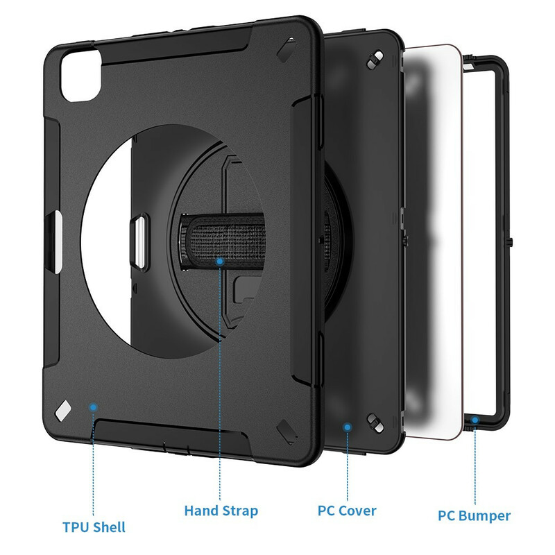 Coque iPad Pro 12.9" (2020) / (2018) Hybride avec Bandoulière Coque iPad Pro 12.9" (2020) / (2018) Hybride avec Bandoulière