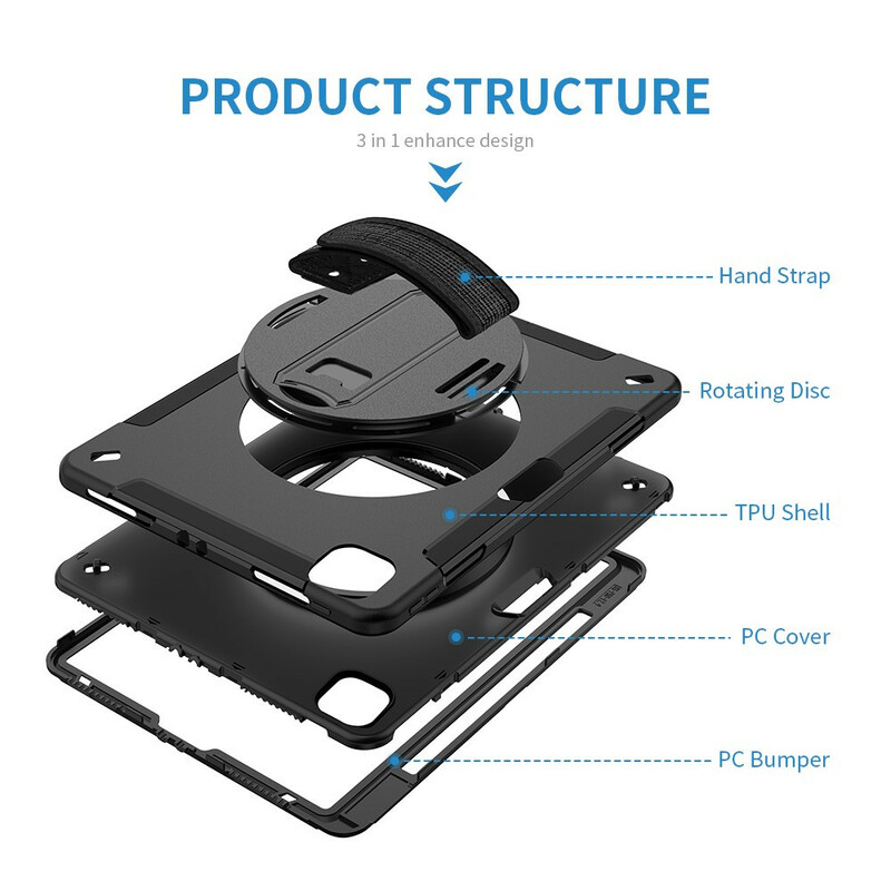 Coque iPad Pro 12.9" (2020) / (2018) Hybride avec Bandoulière Coque iPad Pro 12.9" (2020) / (2018) Hybride avec Bandoulière