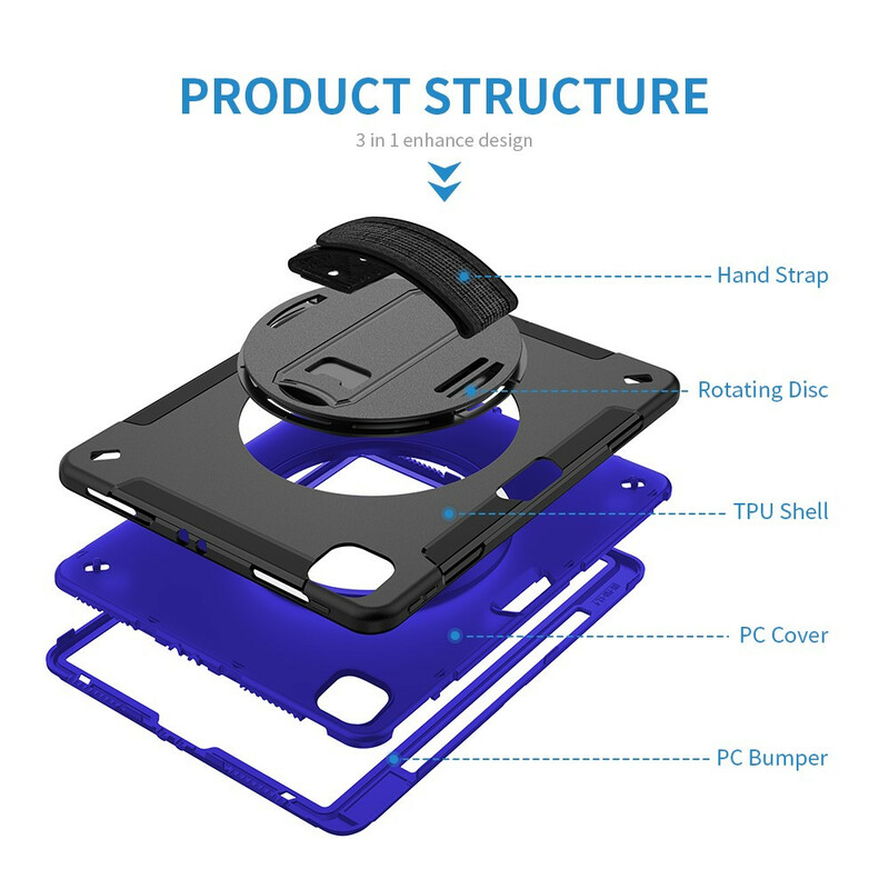 Coque iPad Pro 12.9" (2020) / (2018) Hybride avec Bandoulière Coque iPad Pro 12.9" (2020) / (2018) Hybride avec Bandoulière