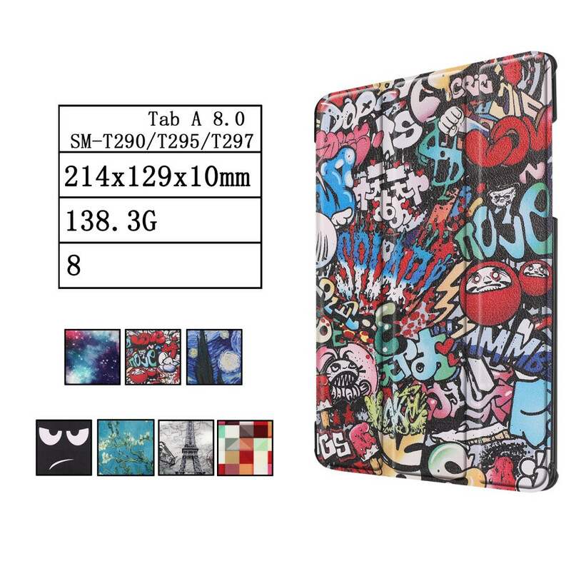 Smart Case Samsung Galaxy Tab A 8" (2019) Graffitis Fun Smart Case Samsung Galaxy Tab A 8" (2019) Graffitis Fun
