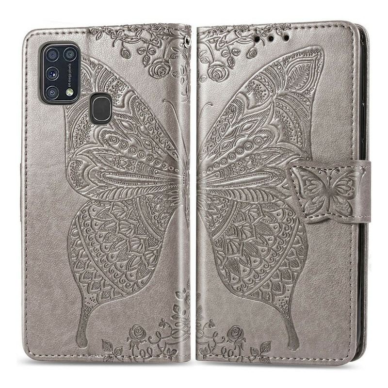 Housse Samsung Galaxy M31 Demi Papillons Housse Samsung Galaxy M31 Demi Papillons