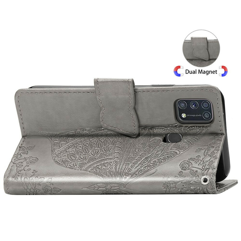Housse Samsung Galaxy M31 Demi Papillons Housse Samsung Galaxy M31 Demi Papillons