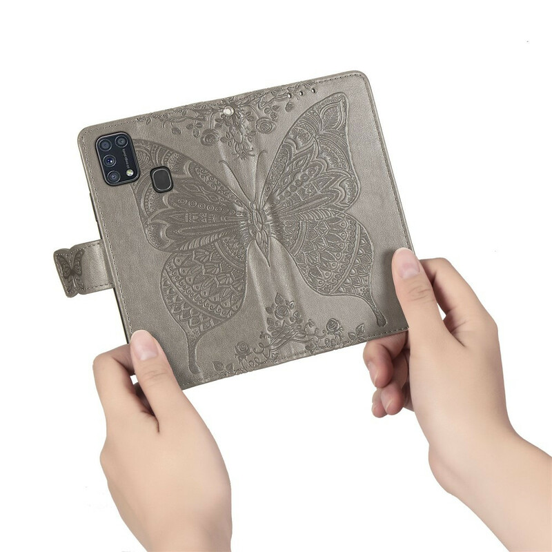 Housse Samsung Galaxy M31 Demi Papillons Housse Samsung Galaxy M31 Demi Papillons
