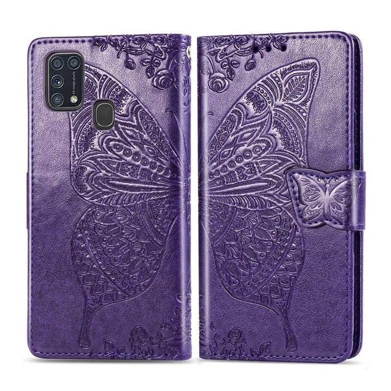 Housse Samsung Galaxy M31 Demi Papillons Housse Samsung Galaxy M31 Demi Papillons