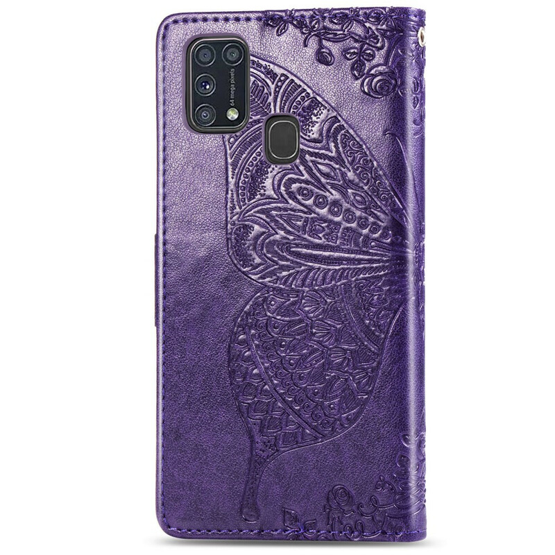 Housse Samsung Galaxy M31 Demi Papillons Housse Samsung Galaxy M31 Demi Papillons