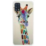 Coque Samsung Galaxy M31 Girafe Colorée Coque Samsung Galaxy M31 Girafe Colorée